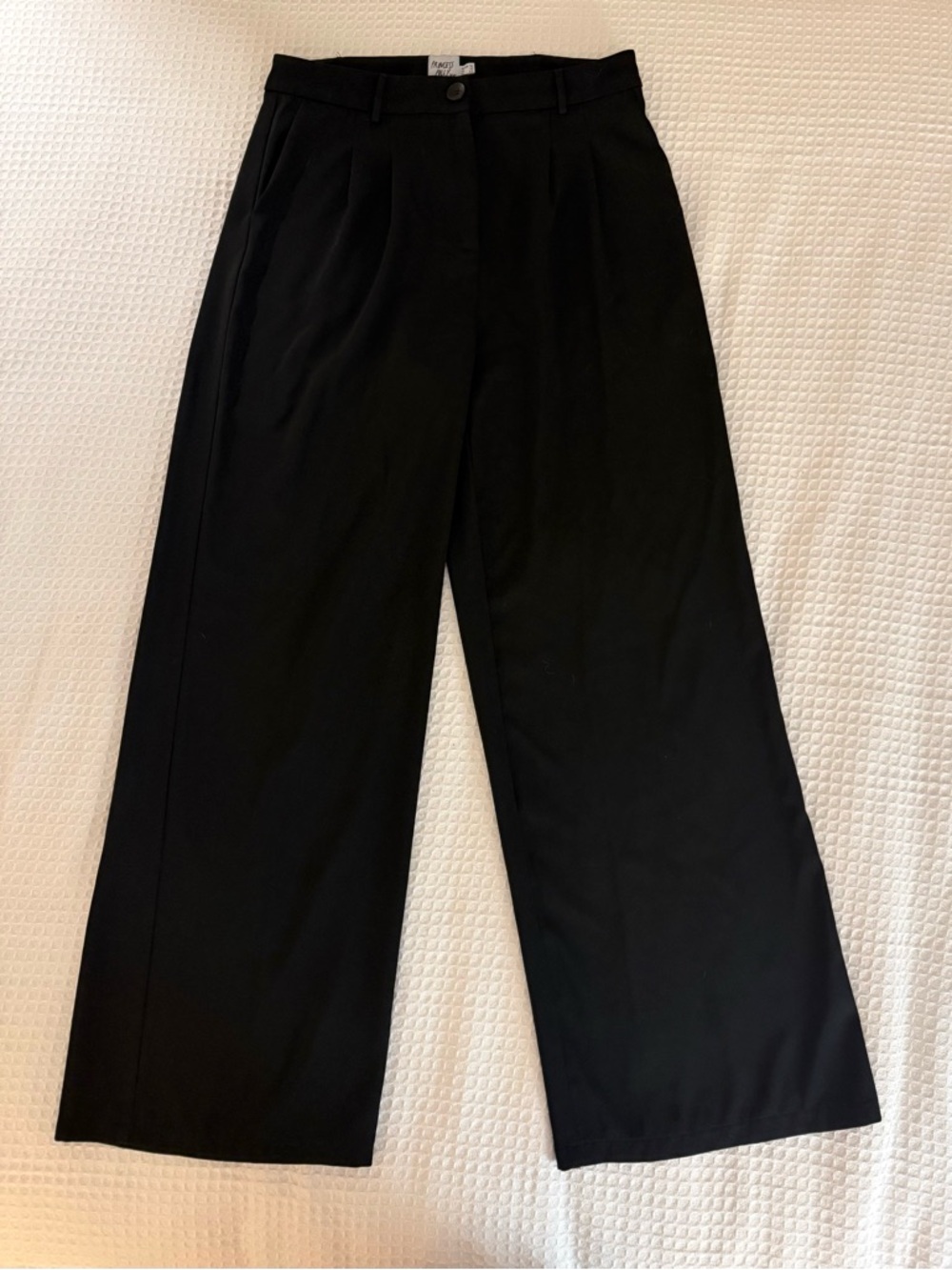 Princess Polly Black Wide-Leg Trousers size 12